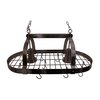 Elegant Designs Home Collection 2 Light Kitchen Pot Rack with Downlights, Rubbed Bronze Finish PR1000-ORB